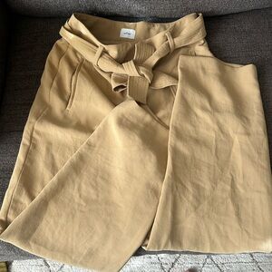 Wilfred. High-Waist Tie Belt Trousers in Camel. Size 8